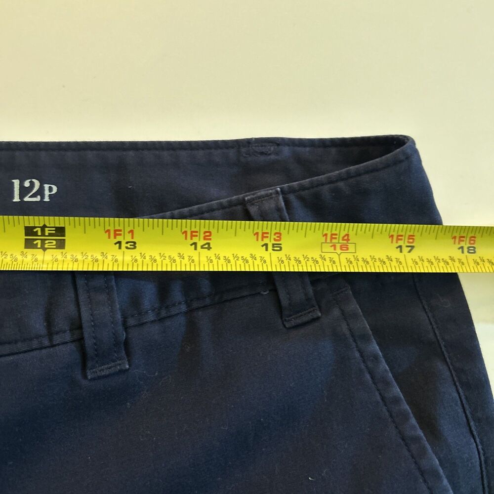 Talbots The Deck Cropped Pants Women Petites Size 12 P Classic Casual Navy Blue - Picture 4 of 8